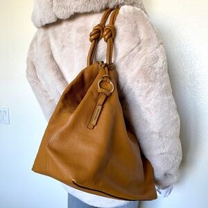 VINCE CAMUTO Hobo Shoulder Bag Rustic Oak